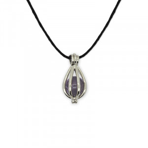 Medalion piatra semipretioasa Ametist, talisman pentru Echilibru 2 cm