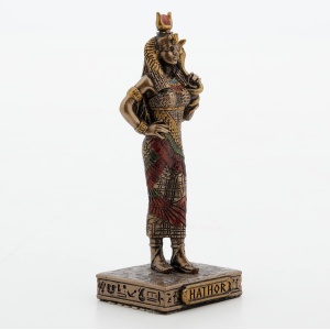 Mini statueta mitologica zeita egipteana Hathor 9 cm - Img 3