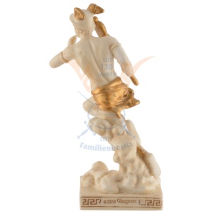 Mini statueta rasina cu finisaj alb marmura, mitologia greaca, Hermes, mesagerul zeilor - Img 5