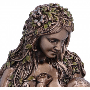 Mini statueta zeita Pamantului Gaia cu Bebelusul in Brate 11 cm - Img 5