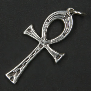 Pandantiv Ankh egiptean din argint 4.5 cm – talisman pentru protectie si prosperitate