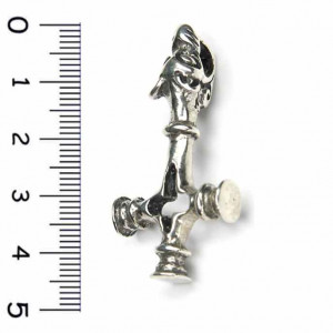 Pandantiv argint Cruce cu cap de lup 4.5cm - Img 3