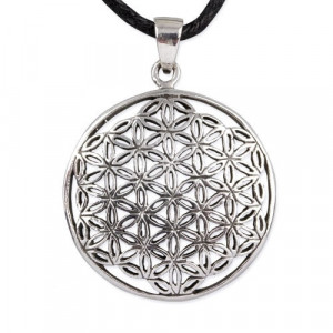 Pandantiv argint Floarea Vietii 2.6cm, talisman pentru armonie si energie