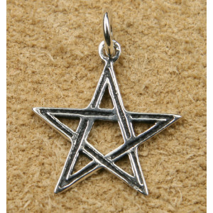 Pandantiv argint Pentagrama 2.5cm - Img 2