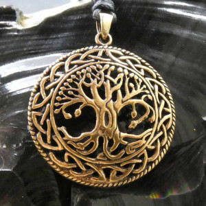 Pandantiv bronz Copacul Vietii cu nod Celtic 4.2cm - Img 3