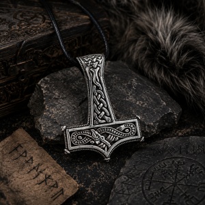 Pandantiv Ciocanul Celtic al lui Thor din inox, Etnox – simbol al protectiei si puterii, 4.2 cm - Img 2