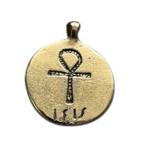 Pandantiv cu lantisor Goddess Coins - Isis– Talismanul Magiei si Renasterii, 2.5cm - Img 2