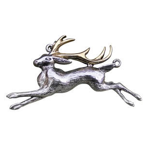 Pandantiv cu lantisor Jackalope, Talisman pentru Putere 4.5 cm