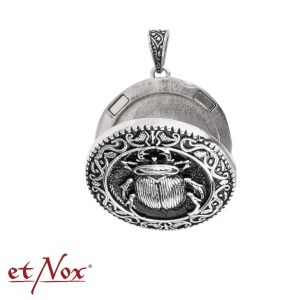 Pandantiv/medalion pentru poza otel inoxidabil rotund Scarabeu 3.3cm - Img 2