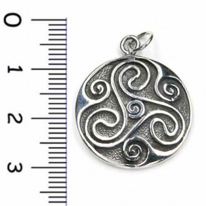 Pandantiv rotund argint Triskelion 3.2cm - Img 3