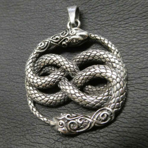 Pandantiv talisman argint Serpi Auryn 4cm - Img 2