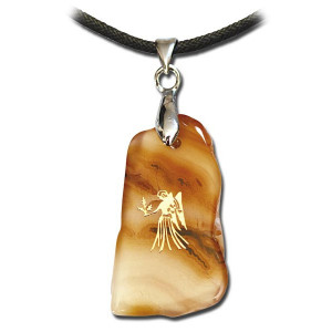 Pandantiv talisman piatra Agata semn zodiacal Fecioara (24 august - 23 septembrie)