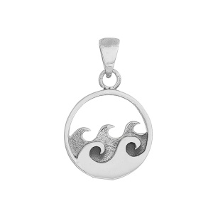 Pandantiv Valurile Marii din argint - libertate, echilibru si curaj, 2 cm