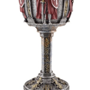 Pocal Cavaler Medieval Rosu 19 cm - Img 2