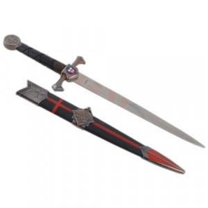 Pumnal decorativ Cavaler Cruciat 39 cm