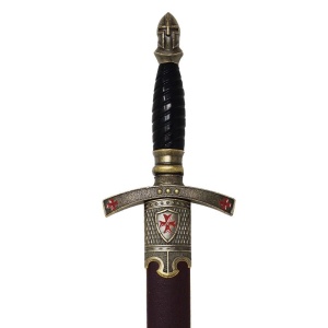 Pumnal Decorativ Medieval cu Teaca – Stil Cavaleresc, 40 cm - Img 2