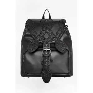Rucsac din piele ecologica cu broderie Cathedral Snake