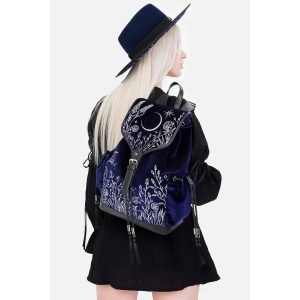 Rucsac gotic dark celestial Moonlit Meadow din catifea - Restyle - Img 2