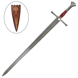 Sabie decorativa cu suport Stapanul Inelelor - Isildur 121 cm