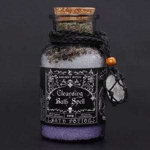 Sare de Baie Ancient Witch cu Pandantiv Cristal de Stanca – Purificare, 240 g - Img 3