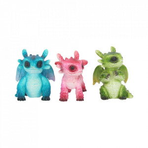 Set 3 statuete Puisori de dragoni 6.5 cm - Img 1