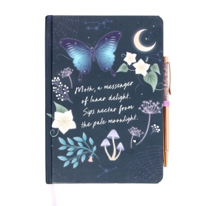 Set Agenda/Jurnal cu pix cu cristale de Ametist - Midnight Moth - Img 3