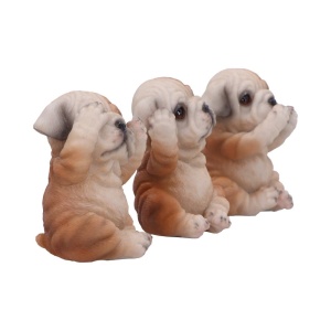 Set statuete Trei Bulldogi Intelepti 8.5cm - Img 4