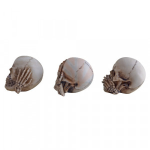 Set statuete Trei cranii intelepte 6cm - Img 2