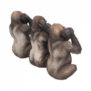 Set statuete Trei gorile intelepte 13 cm - Img 6