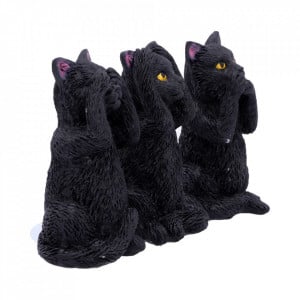 Set statuete Trei pisicute intelepte 8.5 cm - Img 4
