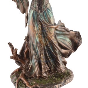 Statueta bronz si rasina vrajitoarea Morgana le Fay 25 cm - Img 7