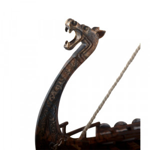 Statueta Corabie vikinga cu cap de dragon 33cm - Img 4