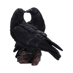 Statueta Corbi Midnight Kiss – decor gotic si fantasy, 13.9 cm - Img 4