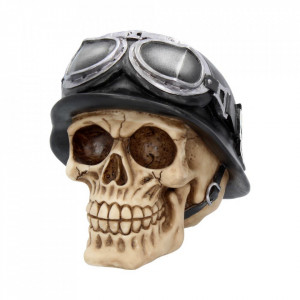 Statueta Craniu cu crucea de fier 15.5 cm - Img 2