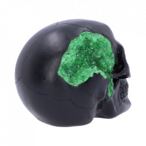 Statueta craniu Geode - verde 17 cm - Img 4