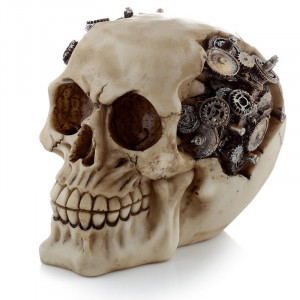 Statueta craniu steampunk Rotite 11.5 cm