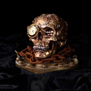 Statueta Craniu steampunk Scrapped 19cm - Img 7