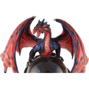 Statueta cu glob dragon Pazitorul Cristalului 20cm - Img 7