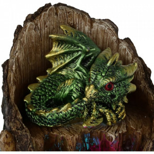 Statueta cu led dragon Arboreal Hatchling - verde 10cm - Img 5