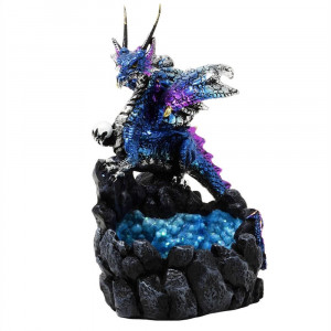 Statueta Dragon albastru, Gardianul Adancurilor, 14cm - Img 2