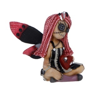 Statueta papusa Voodoo Pinny Thimble din colectia The Stitchlings – decor gotic fantasy , 9.7 cm - Img 4