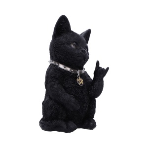 Statueta pisica neagra Metallicat 16.5cm - Img 4