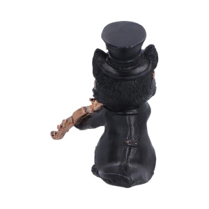 Statueta pisicuta Music Meowstro Violin – decor steampunk , 10 cm - Img 3