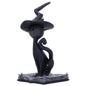 Statueta pisicuta neagra Conjure - decor gotic cu pisici si vraji, 15.2 cm - Img 2