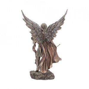 Statueta rasina si bronz Arhanghelul Gabriel 24 cm - Img 4