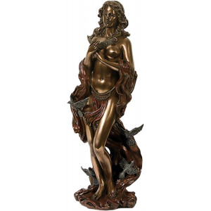 Statueta rasina si bronz, mitologia greaca, zeita frumusetii Afrodita 30 cm