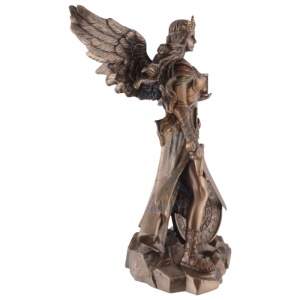 Statueta rasina si bronz, mitologia greaca, Zeita Nemesis 22cm - Img 3