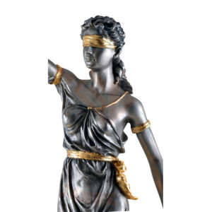 Statueta rasina si bronz zeita dreptatii Themis ( Justitia) 33cm - Img 7
