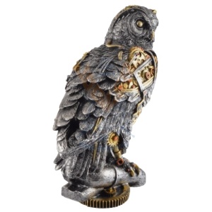 Statueta steampunk bufnita Aviatorul 30cm - Img 2