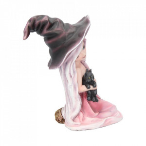 Statueta vrajitoare cu pisicuta neagra Rosa 15 cm - Img 6